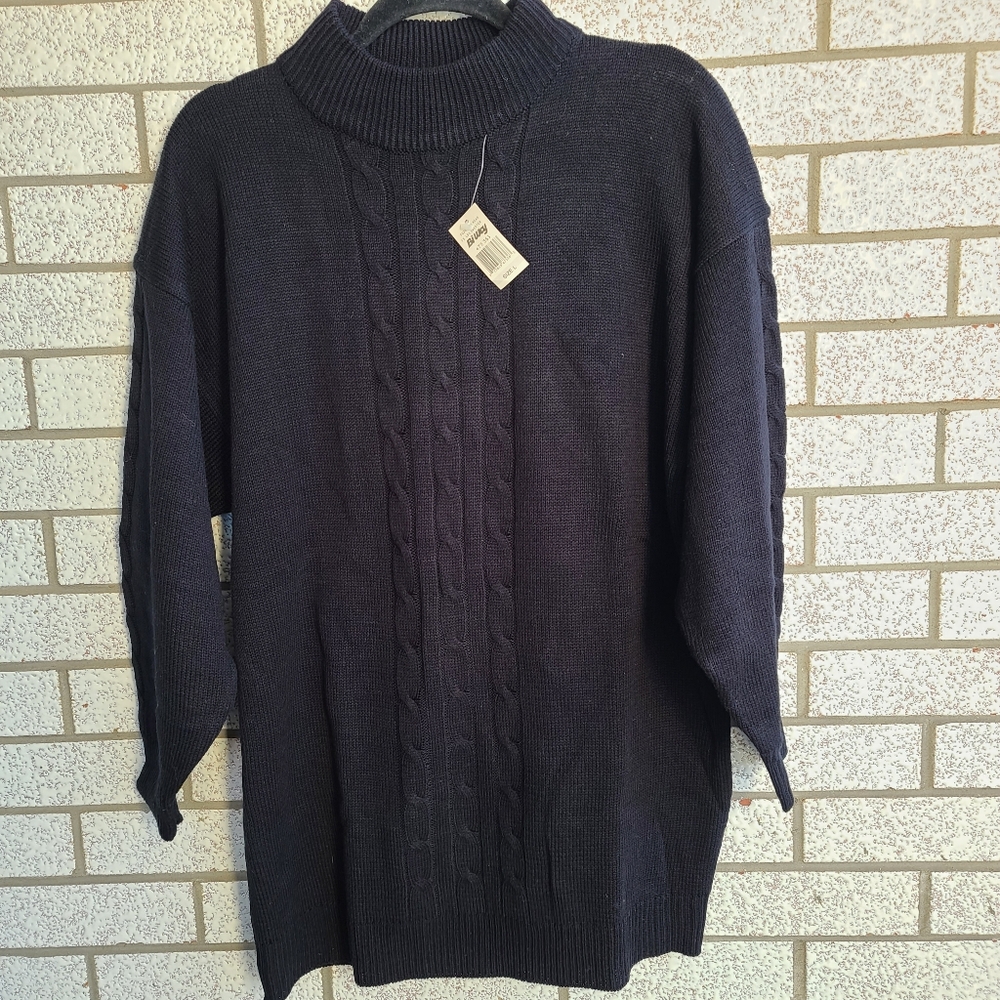 Retro Bi-Way Yarnworks Black 3/4 Sleeve Sweater Dress (BNWT)